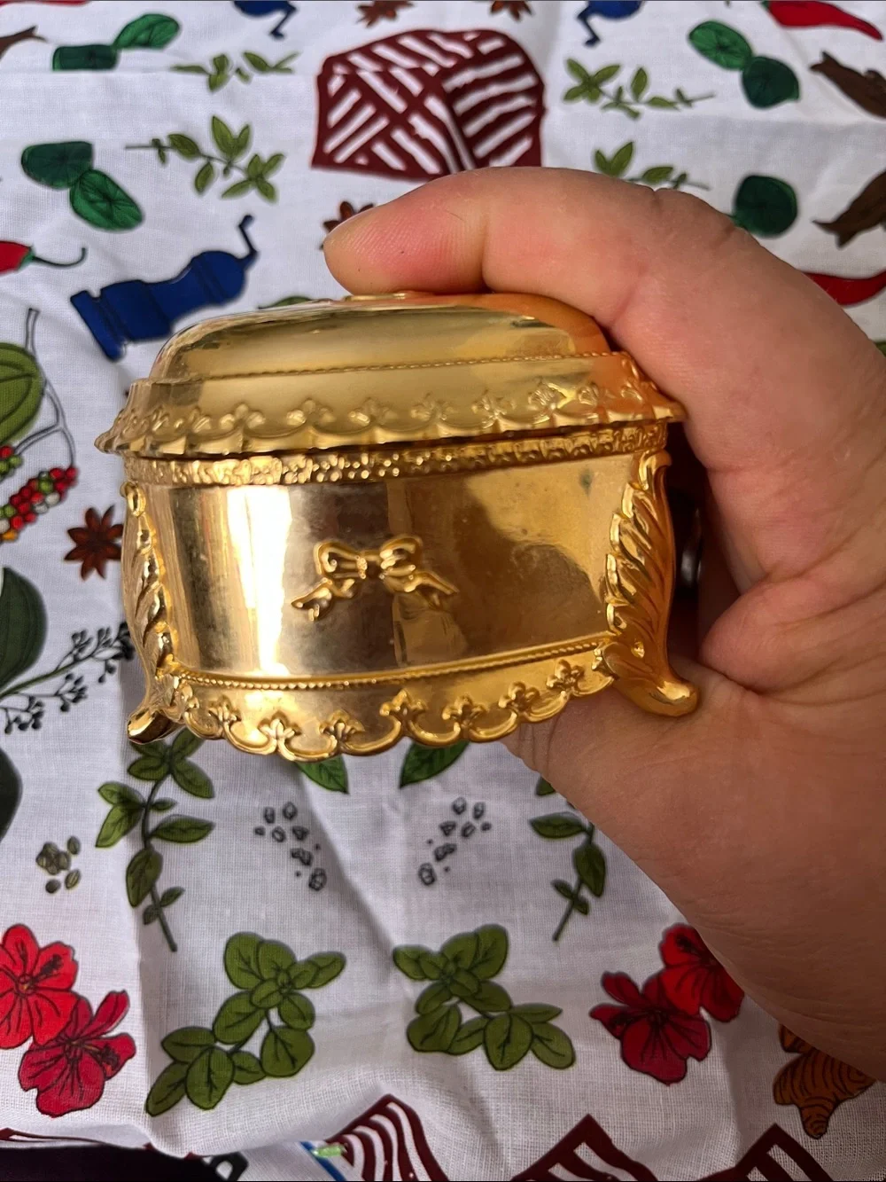 Gold Heart Trinket Box - 50th Anniversary Keepsake